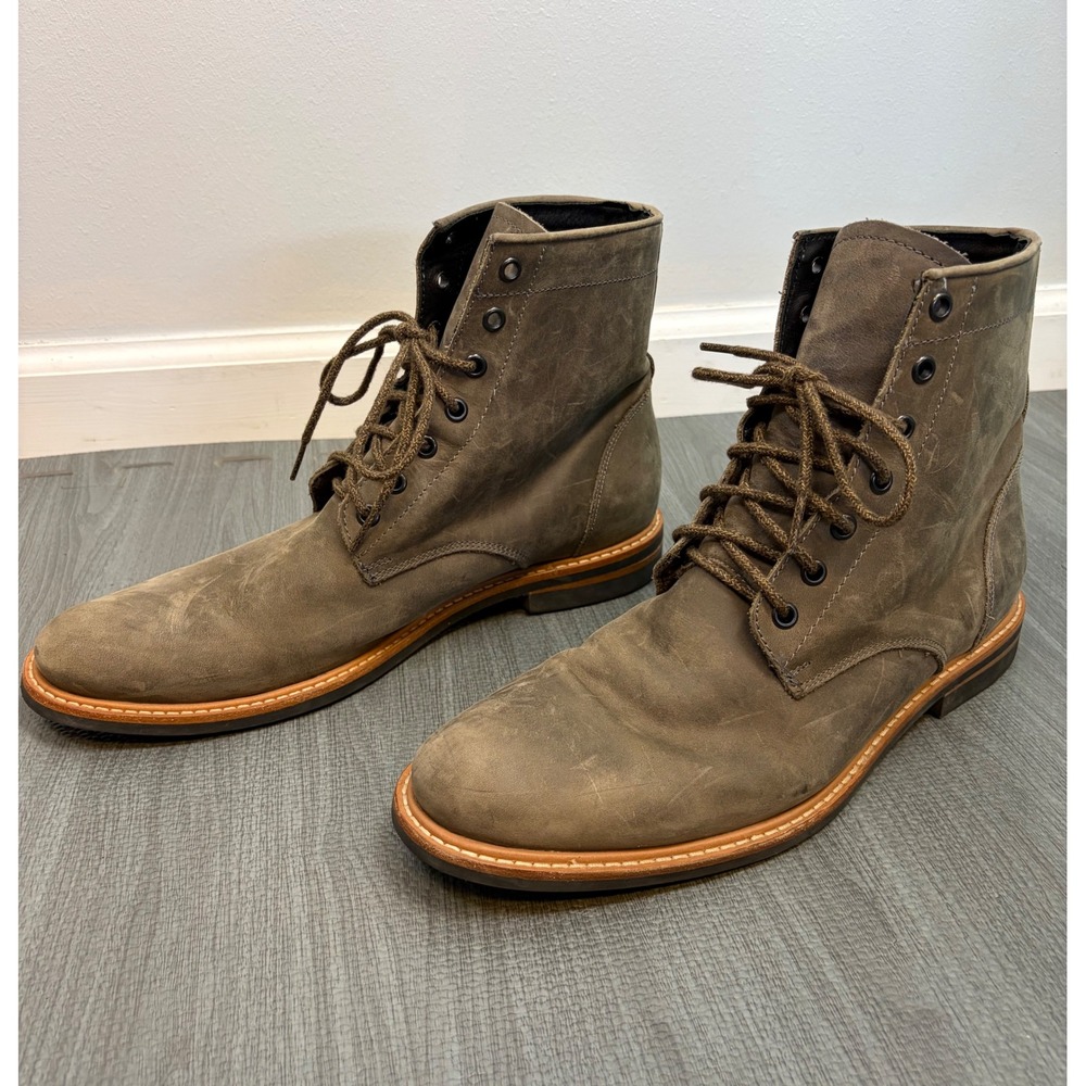 Nisolo Andres Everyday Boot Mens 10.5 Brown Leather Lace Up Boots All Weather - Picture 2 of 15